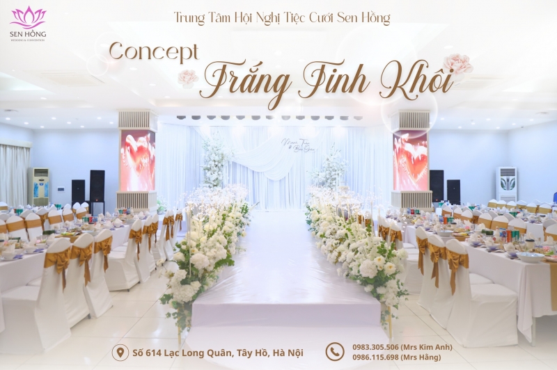 SÂN KHẤU TIỆC CƯỚI TRẮNG TINH KHÔI